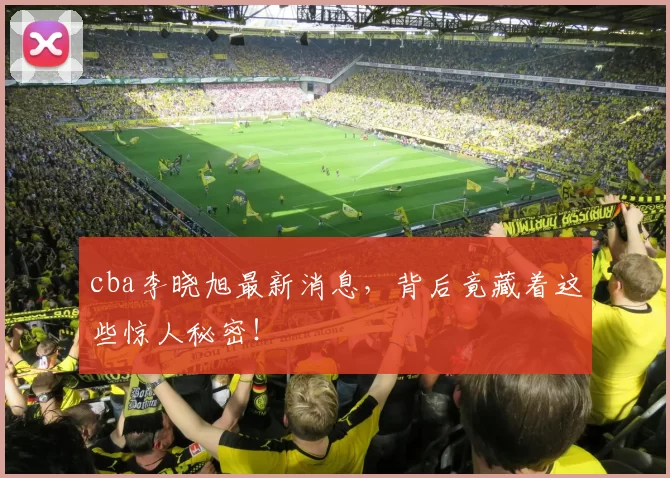 cba李晓旭最新消息，背后竟藏着这些惊人秘密！
